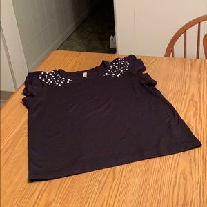 Shine embellished t-shirt, size L.
